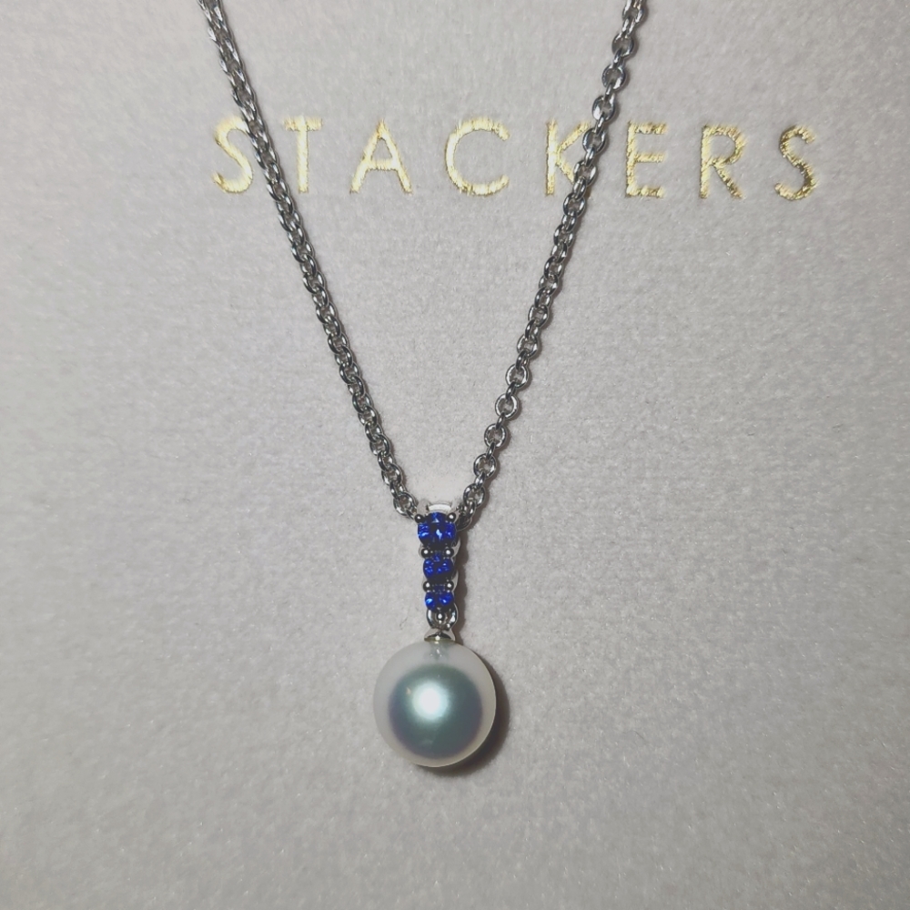 Mikimoto sapphire pendant necklace